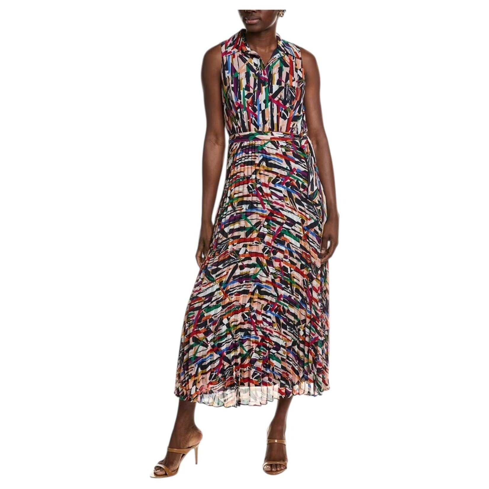 SANDRA DARREN SANDRA DARREN BUTTON FRONT PLEATED DRESS 78011