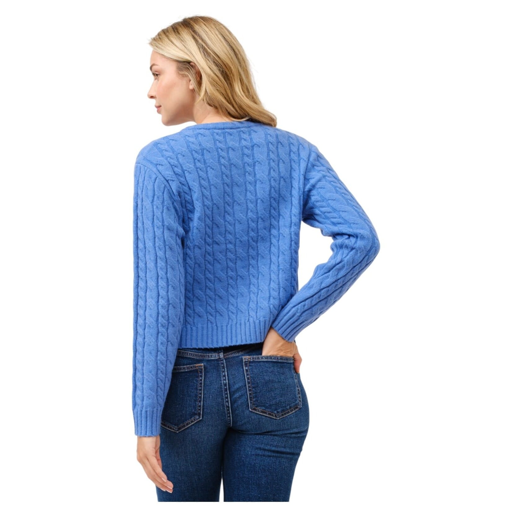 CIELO CIELO CABLE KNIT BUTTON UP CARDIGAN SW19