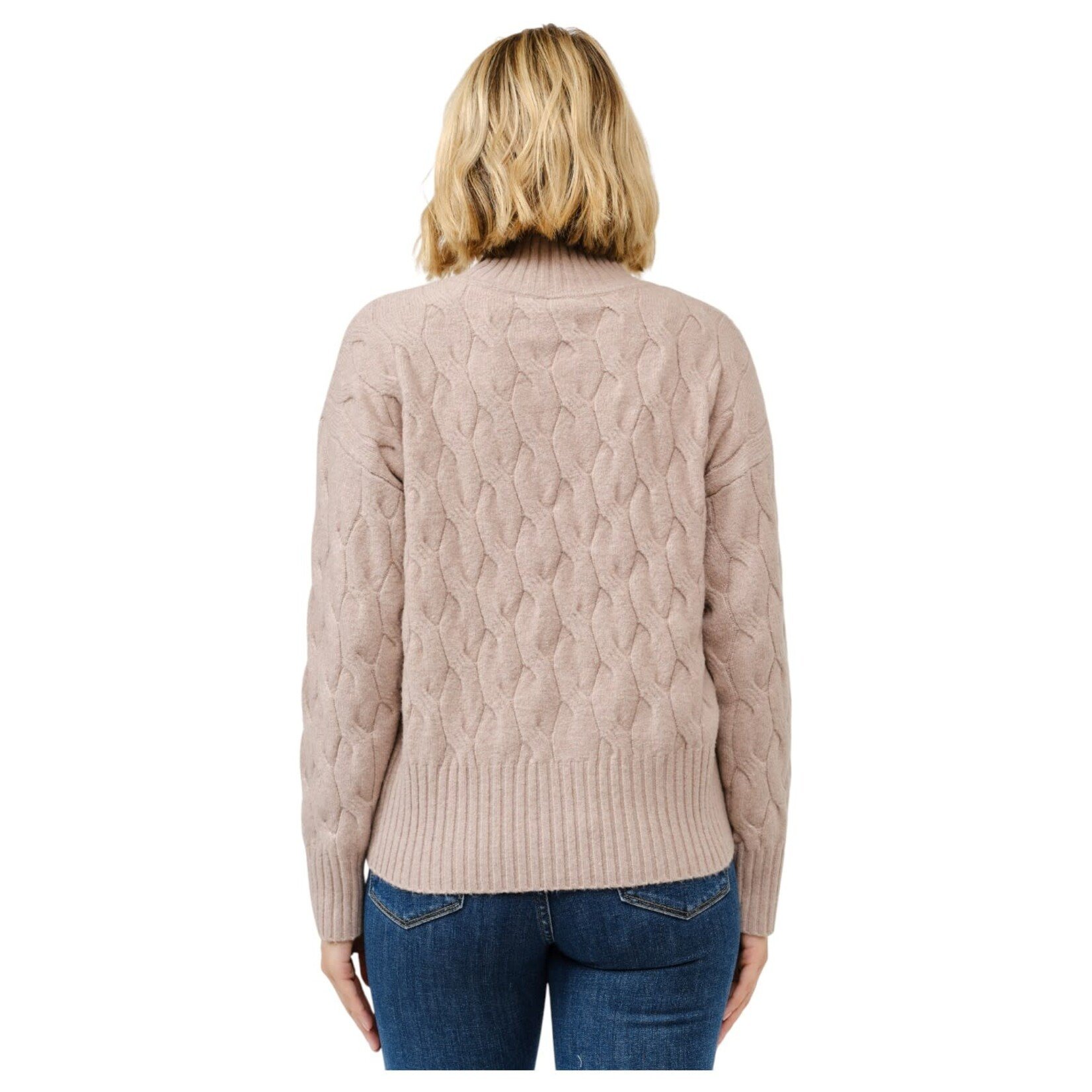 CIELO CIELO CABLE KNIT TURTLE NECK PULLOVER SWEATER SW723