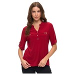 PERSEPTION PERSEPTION FAUX CHEST POCKETS SHORT SLEEVE TOP TP-MS-2245