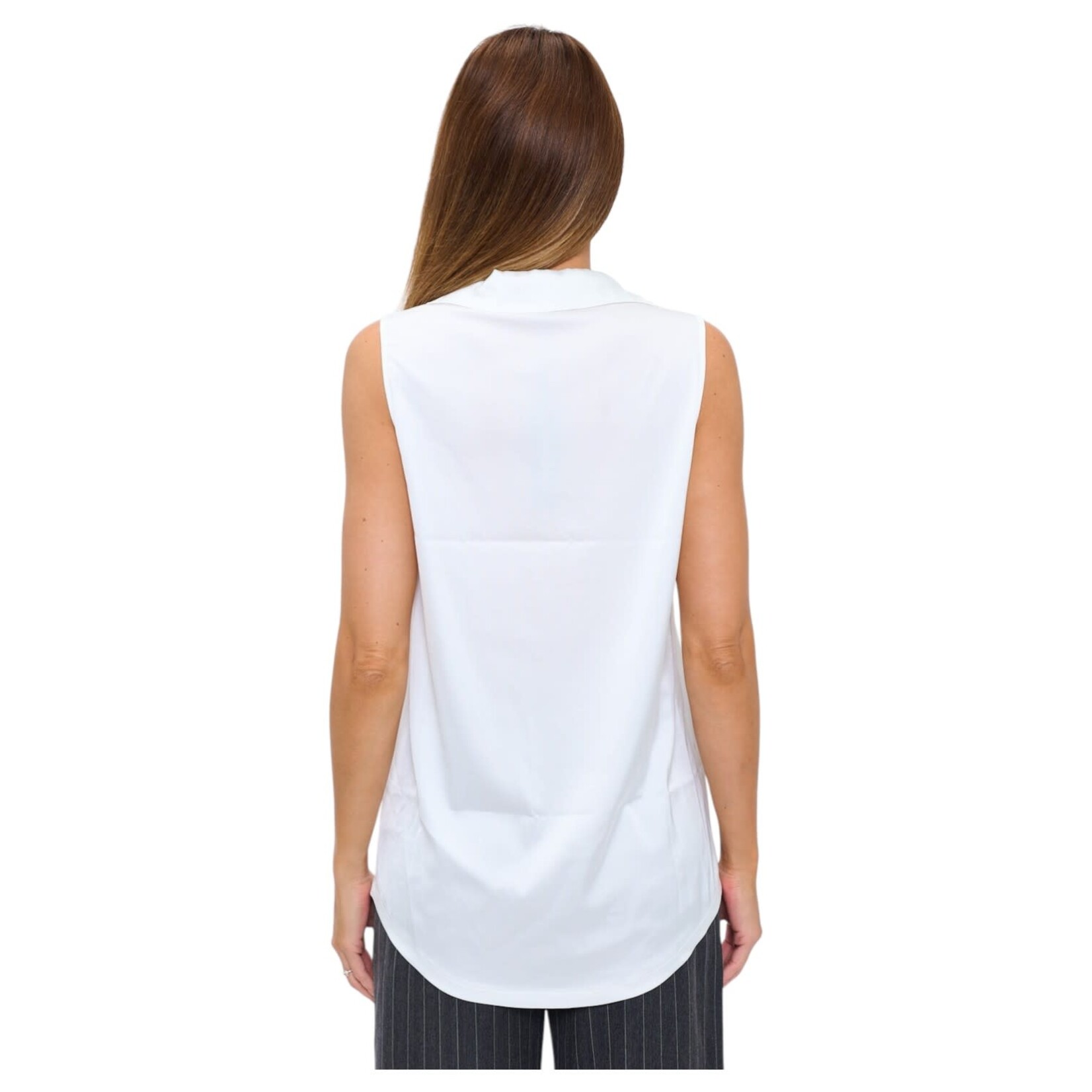 CHOCOLATE CHOCOLATE BUTTON UP SLEEVELESS TOP MT4990