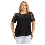 PERSEPTION PERSEPTION PLUS ILLUSION CROCHET DOLMAN TOP TP-WM-2112