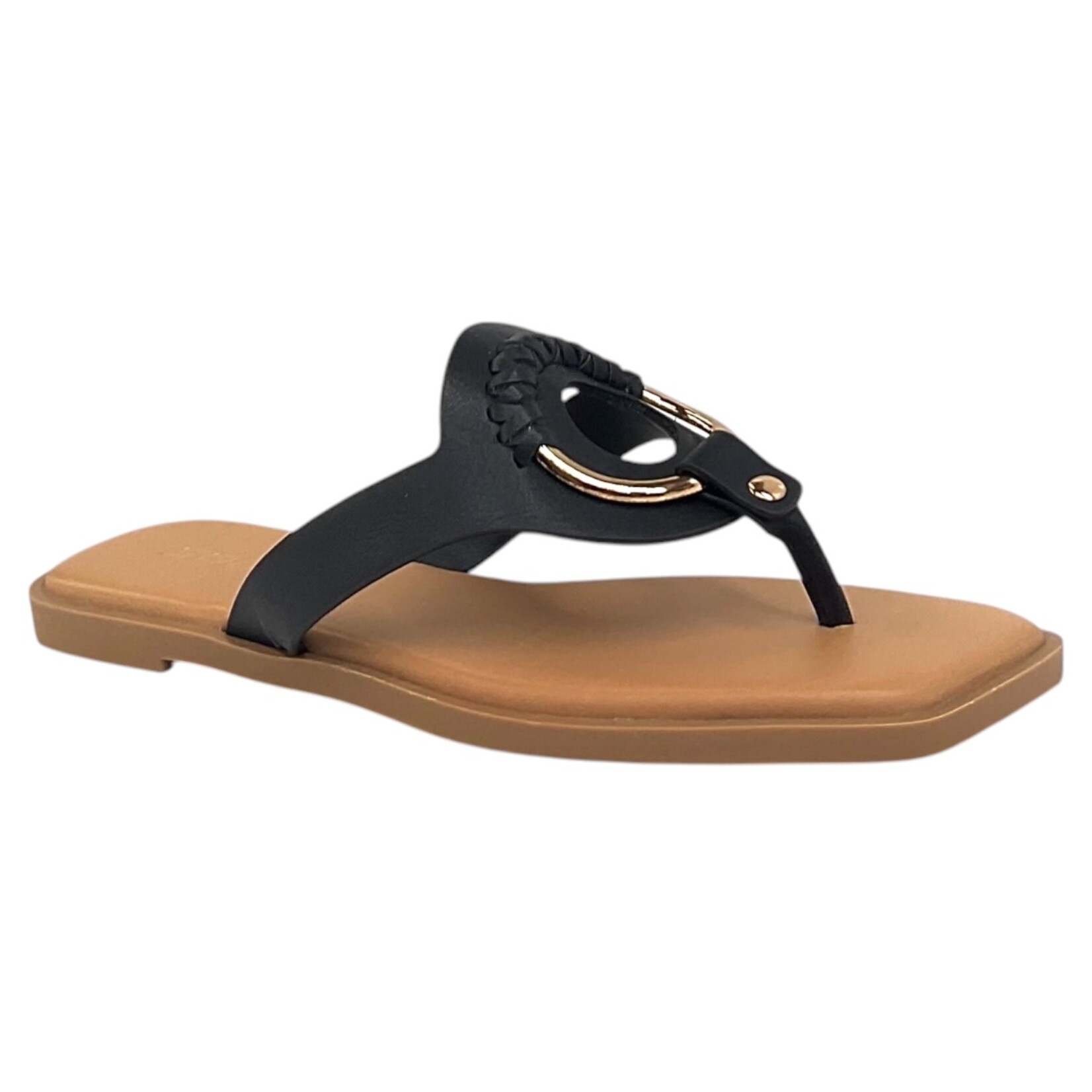 SODA SODA BRAIDED METAL RING THONG SLIPPER SEDRIC
