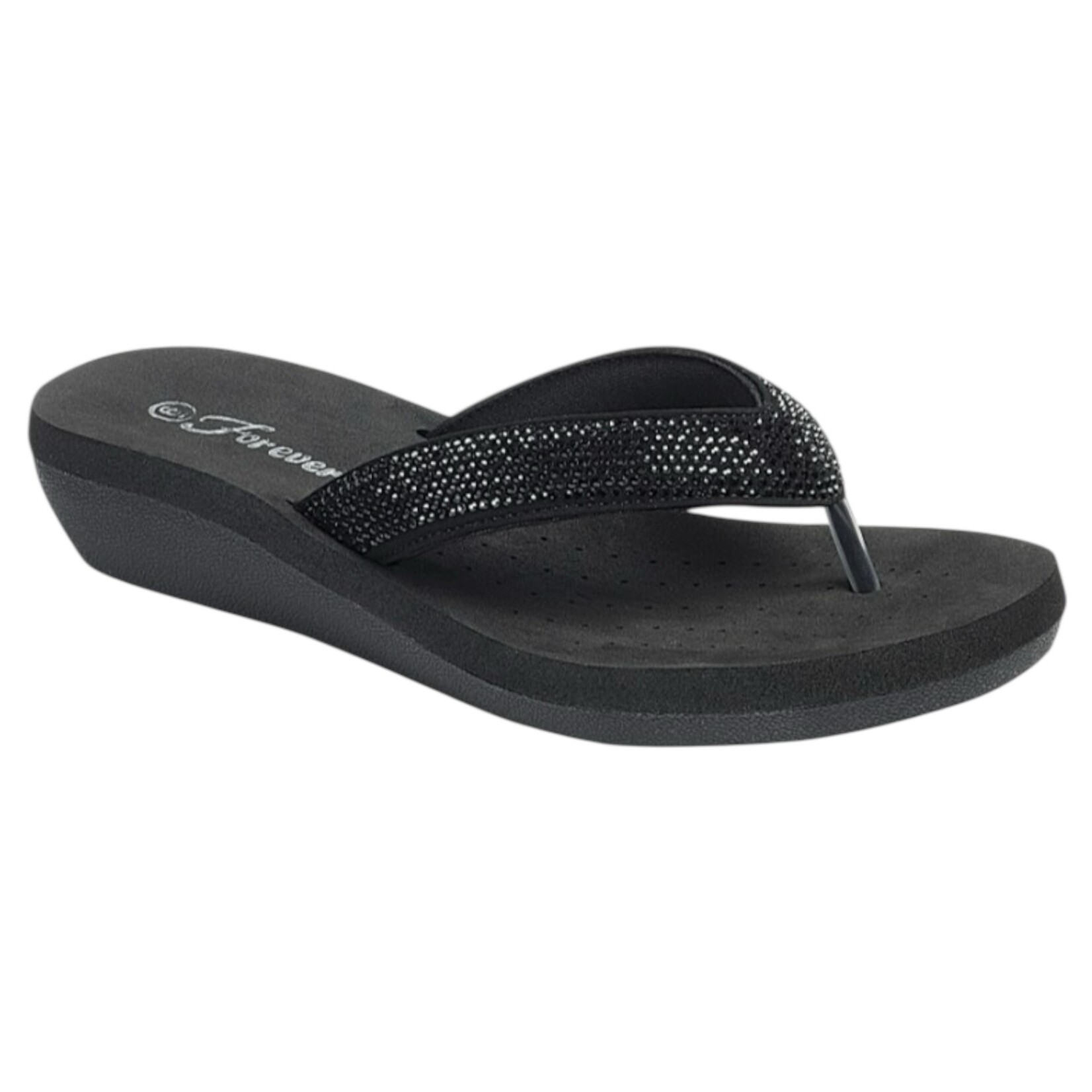 FOREVER FOREVER RHINESTONE THONG SLIPPER SANDS-2