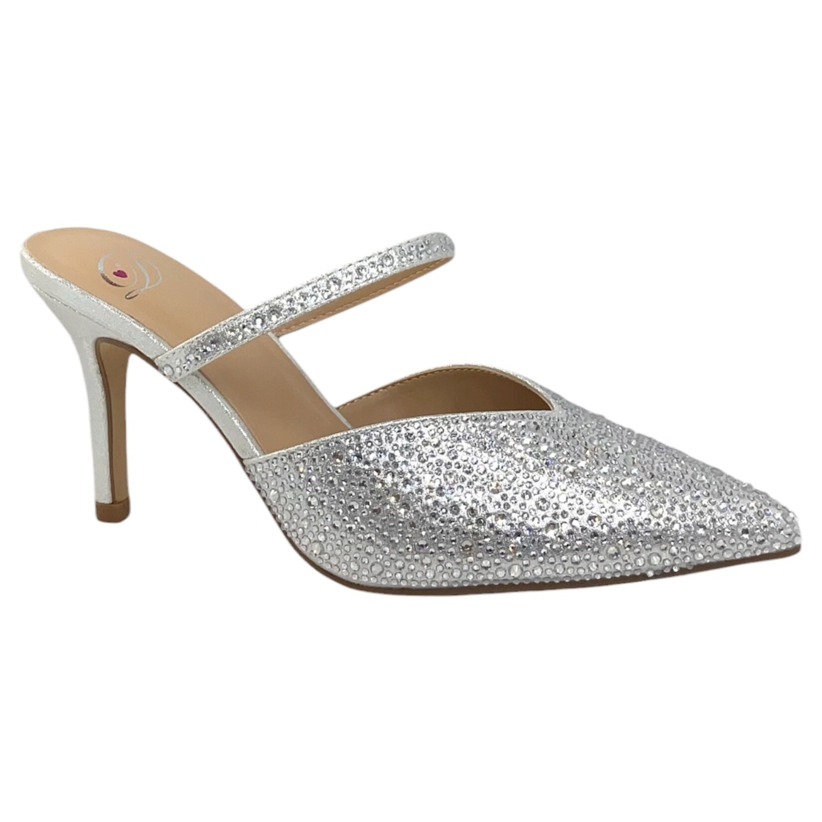 DELICIOUS DELICIOUS RHINESTONE CLOSED TOE HEEL SARNIE
