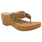 ATALINA ATALINA FLOWER DETAIL THONG WEDGE SLIPPER DW3463