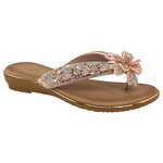 ATALINA ATALINA RHINESTONE THONG SLIPPER WITH FLOWER DF2077