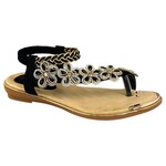 ATALINA ATALINA FLOWER DETAIL ELASTIC SANDAL DF7051