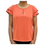 BON AMI BON AMI DOUBLE RUFFLE CAP SLEEVE TOP T8552