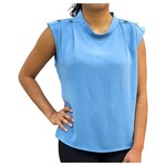 BON AMI BON AMI SLEEVELESS TOP WITH SHOULDER BUTTON DETAIL T8356