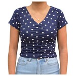 DENIM LOVERS DENIM LOVERS POLKA DOT SHORT SLEEVE TOP 010-44686