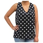 ZAWARY SOFIA'S SLEEVELESS POLKA DOT TOP B-5910