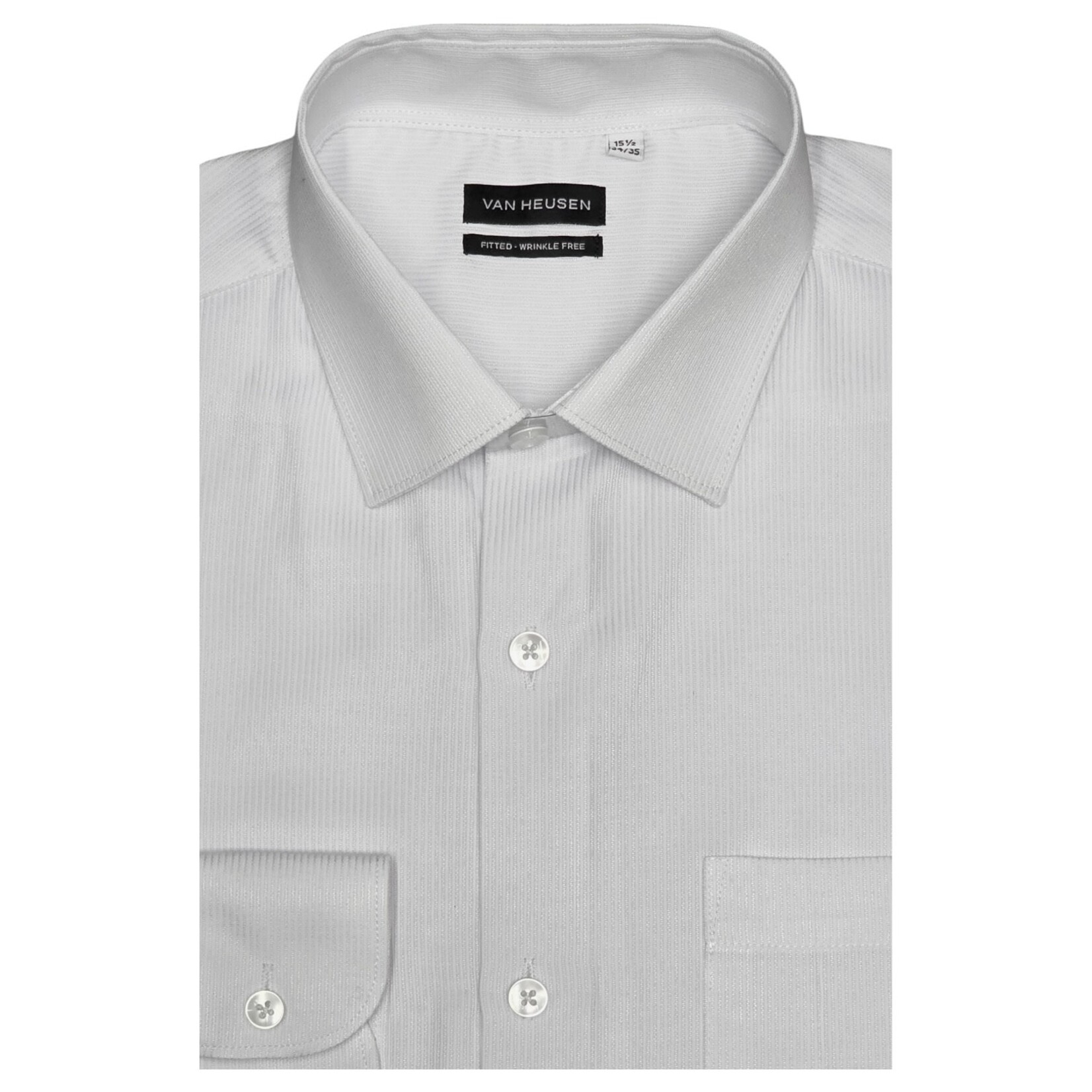 VAN HEUSEN VAN HEUSEN DOBBY FITTED STRIPED LONG SLEEVE SHIRT 500210