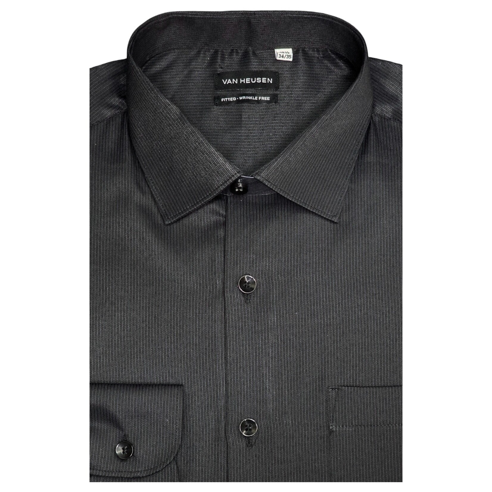 VAN HEUSEN VAN HEUSEN DOBBY FITTED STRIPED LONG SLEEVE SHIRT 500210
