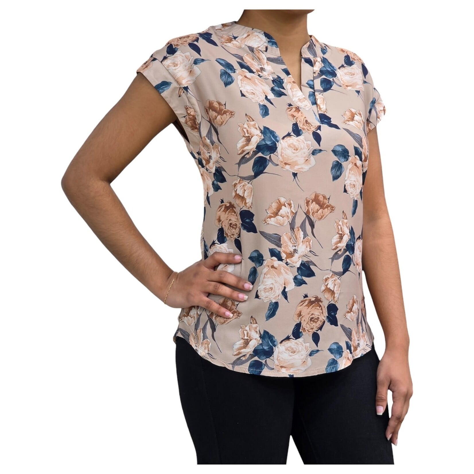 TOP MODEL TOP MODEL SLEEVELESS FLORAL TOP B-21299