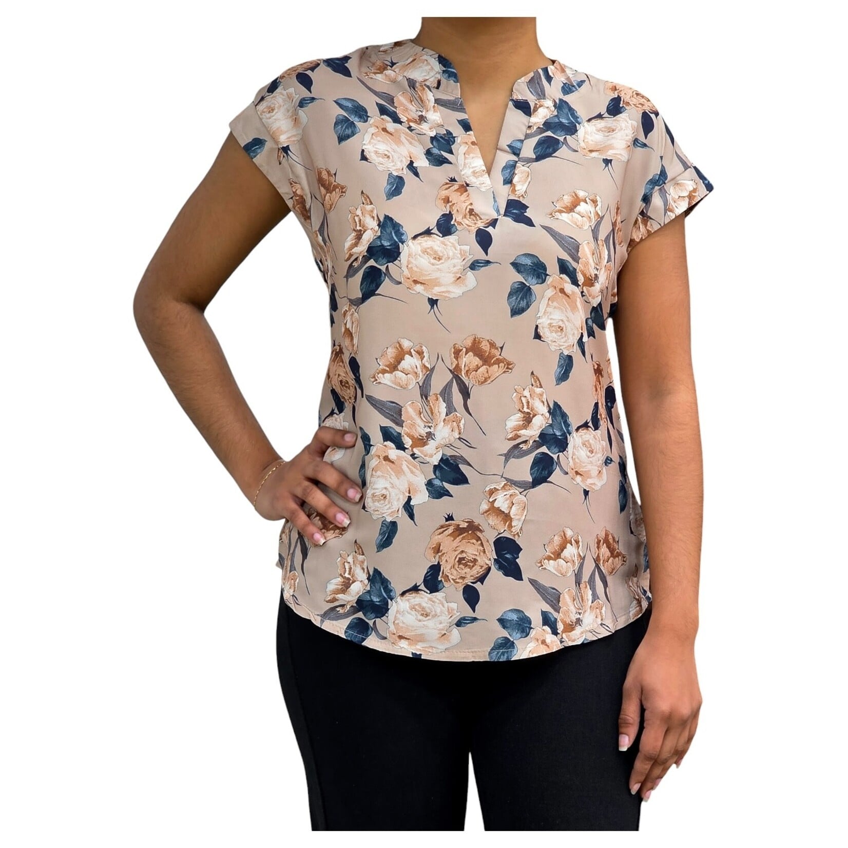 TOP MODEL TOP MODEL SLEEVELESS FLORAL TOP B-21299