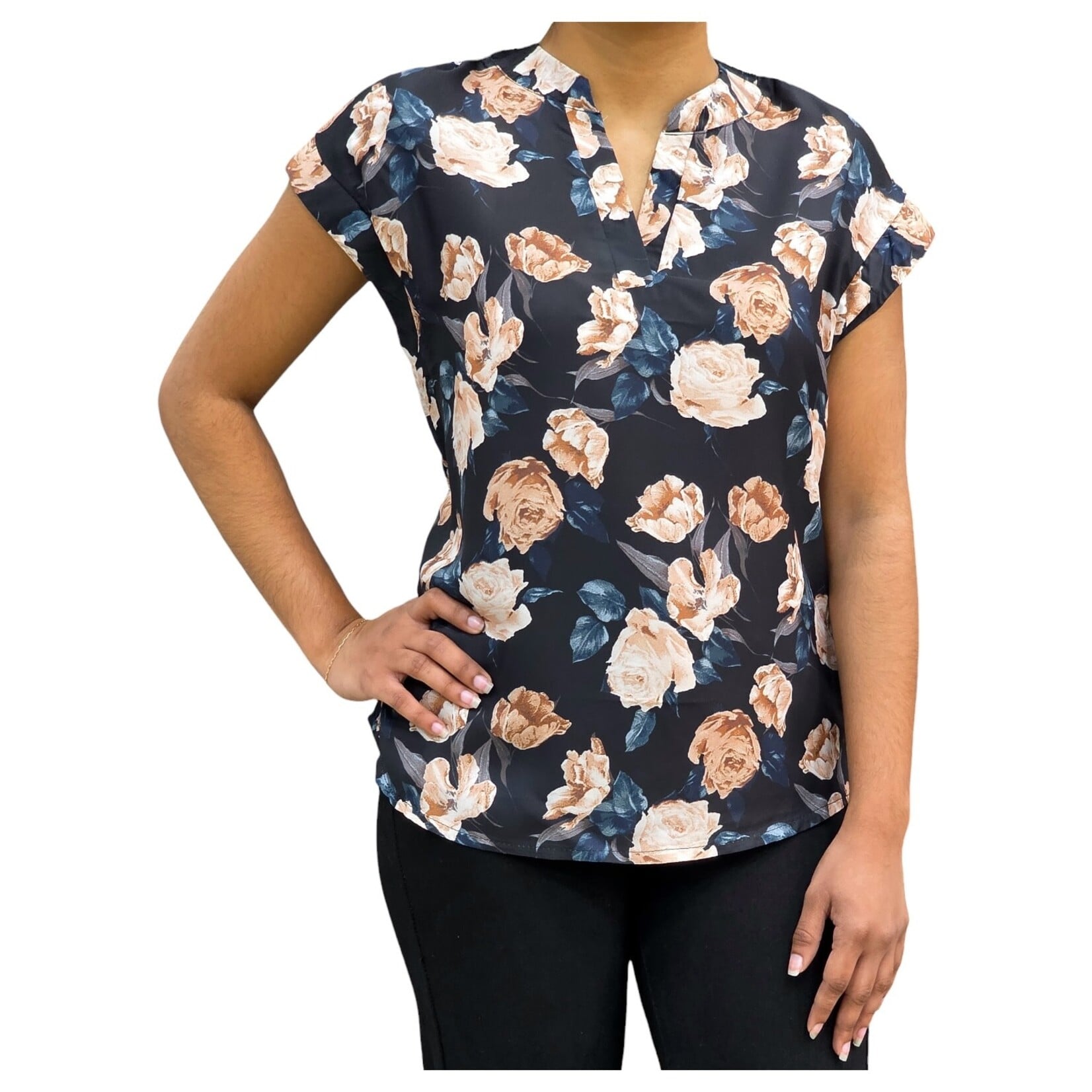 TOP MODEL TOP MODEL SLEEVELESS FLORAL TOP B-21299