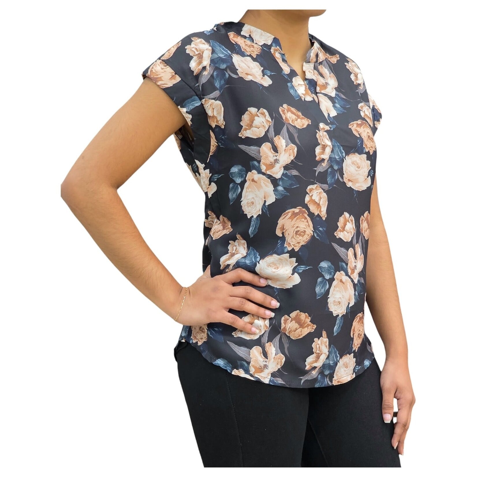 TOP MODEL TOP MODEL SLEEVELESS FLORAL TOP B-21299