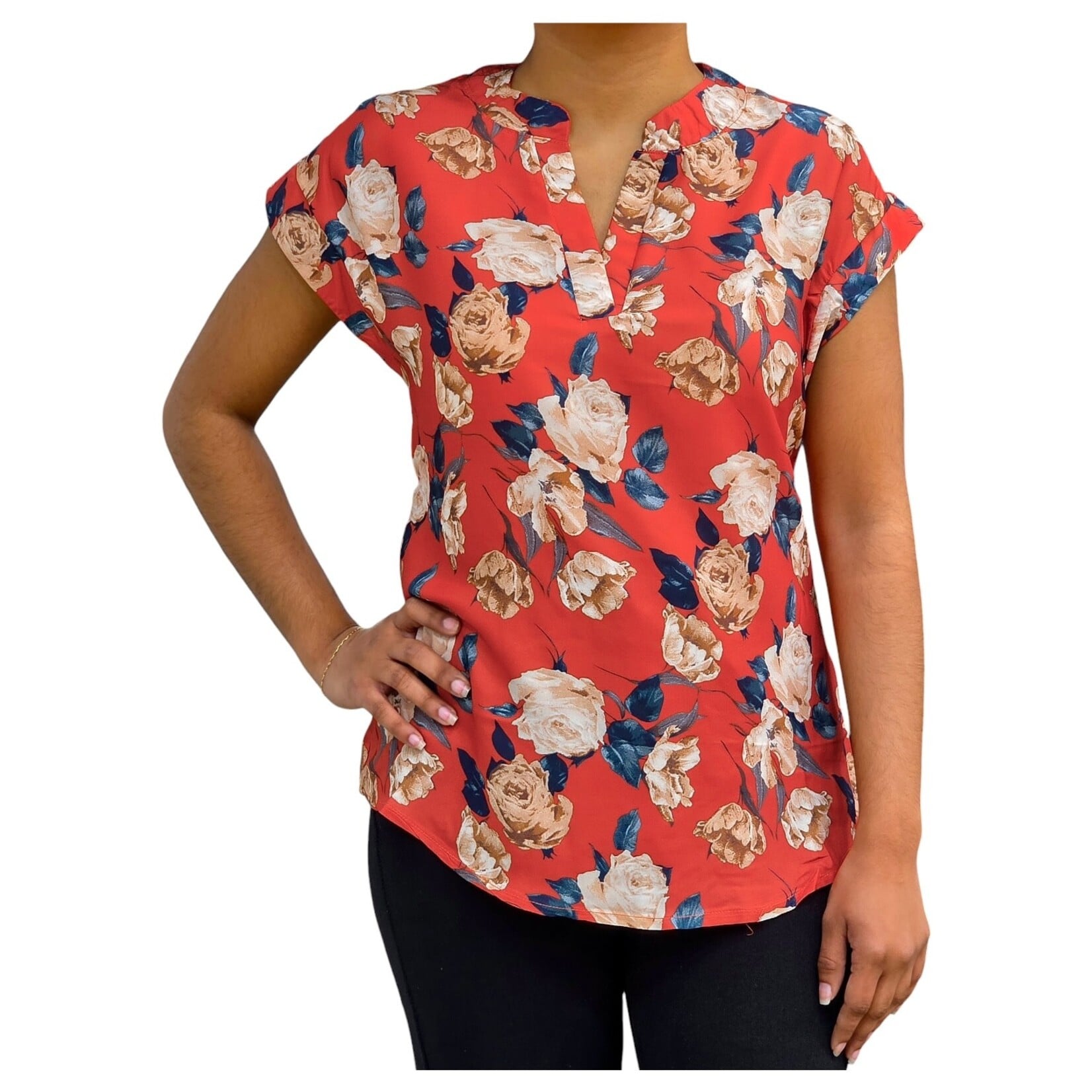 TOP MODEL TOP MODEL SLEEVELESS FLORAL TOP B-21299