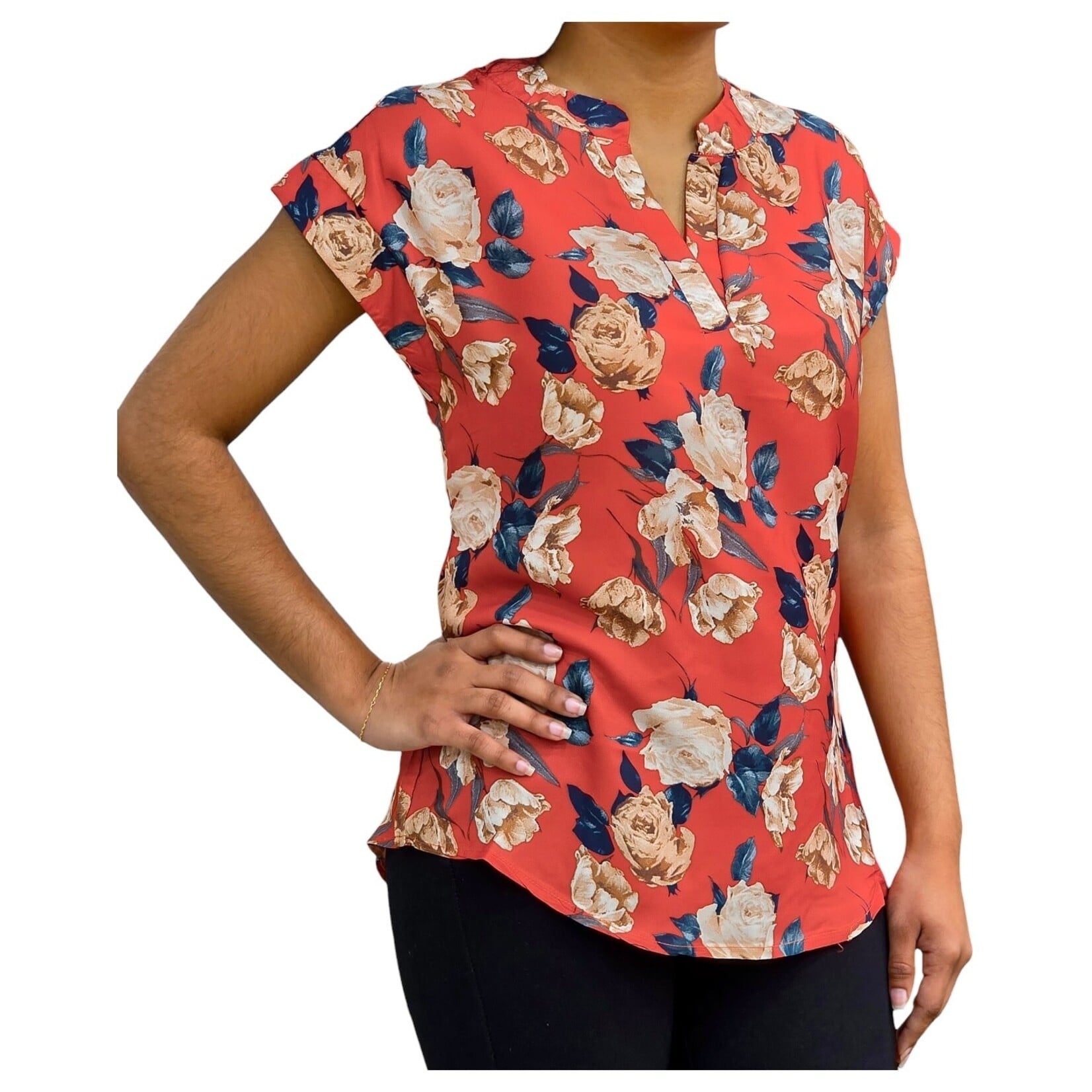 TOP MODEL TOP MODEL SLEEVELESS FLORAL TOP B-21299