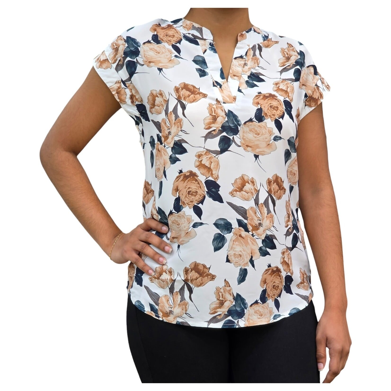 TOP MODEL TOP MODEL SLEEVELESS FLORAL TOP B-21299