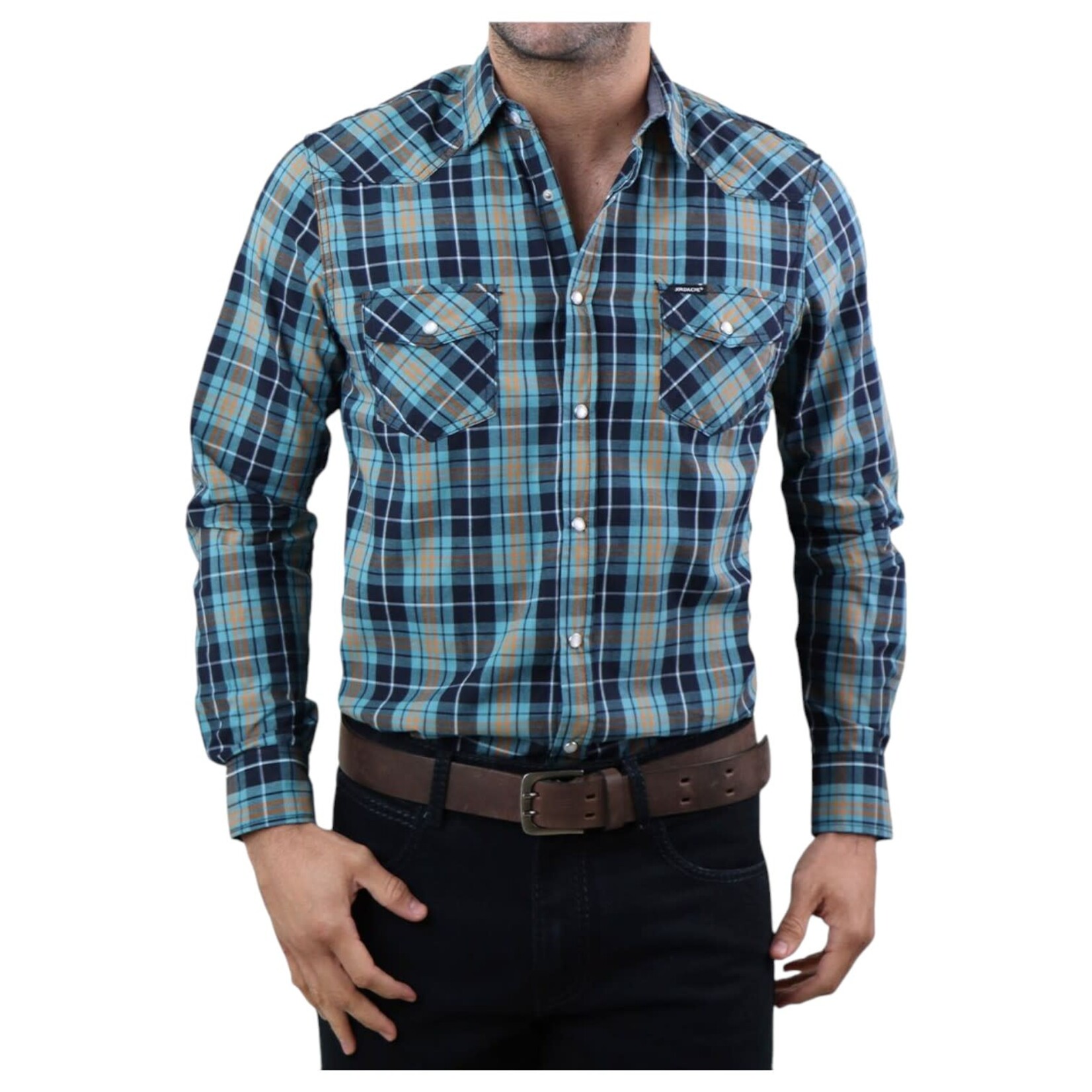 JORDACHE CLOTHING JORDACHE PLUS LONG SLEEVE PRINT SHIRT 20C-822-TG
