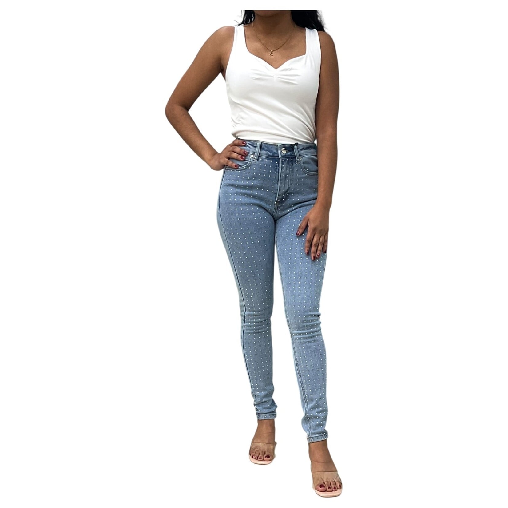 COZZI COZZI SKINNY RHINESTONE JEAN JMD-6807