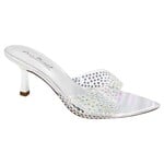 ANNE MICHELLE ANNE MICHELLE RHINESTONE CLEAR BAND HEEL BERMUDA-05