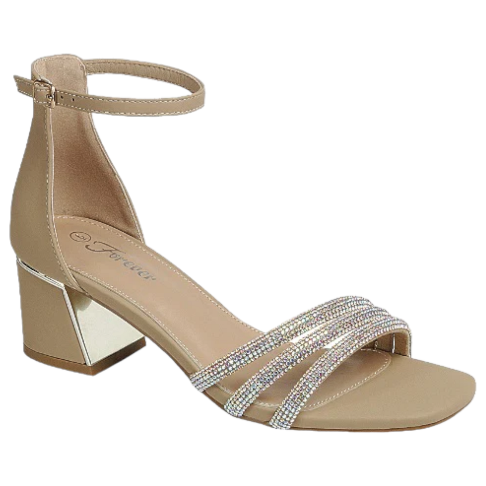 FOREVER FOREVER LINK BLOCK HEEL GLITTER SHOE SIGN-18