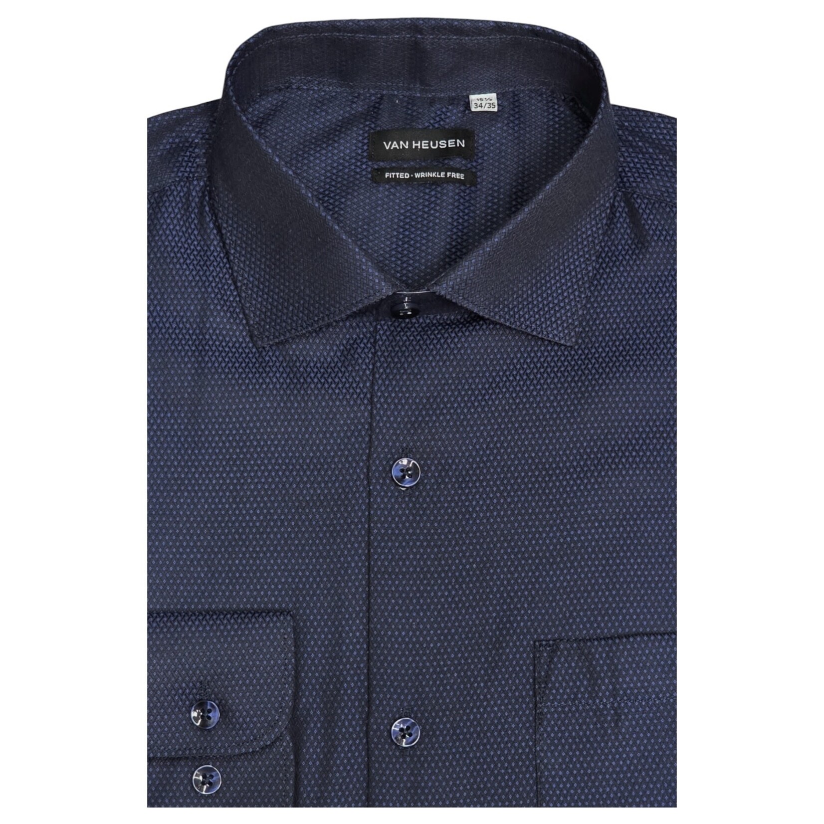 VAN HEUSEN VAN HEUSEN  FITTED DOBBY GEOMETRIC LONG SLEEVE SHIRT 500231