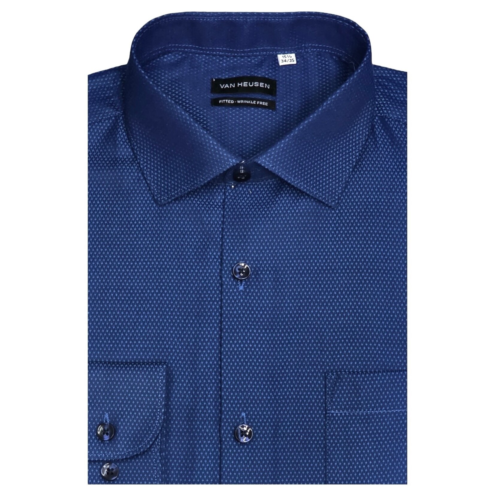 VAN HEUSEN VAN HEUSEN  FITTED DOBBY GEOMETRIC LONG SLEEVE SHIRT 500231