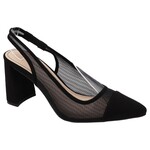 BAMBOO BAMBOO POINTY TOE MESH BLOCK HEEL EVERCLEAR-34