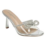 FOREVER FOREVER RHINESTONE BOW CLEAR BAND HEEL FIERY-29