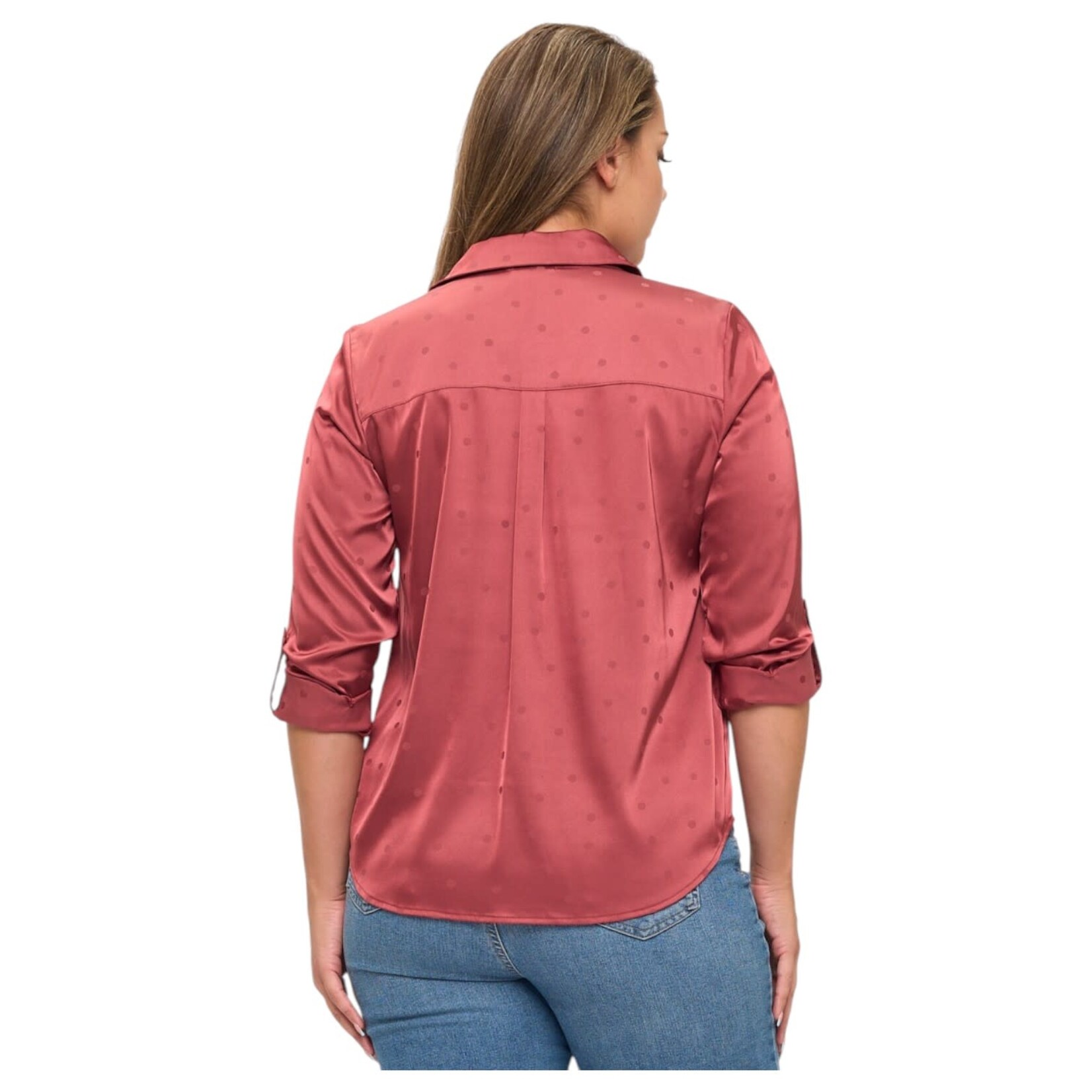 DNA DNA PLUS SATIN BUTTON UP TOP 6471XB-19211