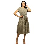 MISS KELLY MISS KELLY CAP SLEEVE TIE WAIST DRESS SD5552