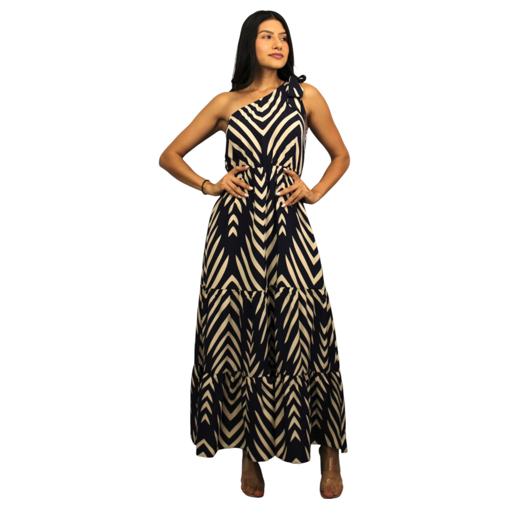 MISS KELLY MISS KELLY ONE SHOULDER MAXI DRESS SD5427