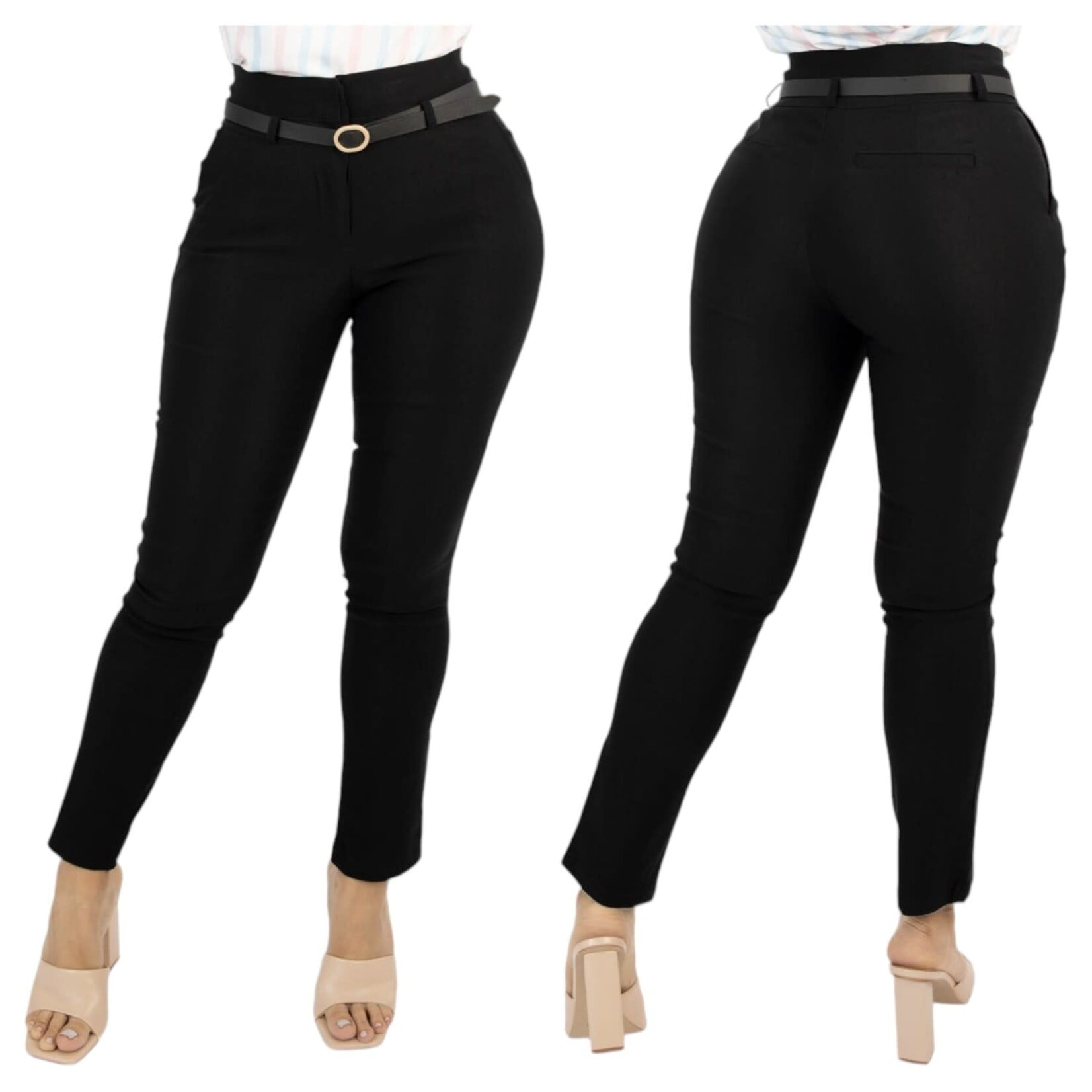 KIT CAT KIT CAT BELTED SKINNY DRESSPANT A41269