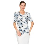 PERSEPTION PERSEPTION PUFF SLEEVE SIDE TIE TOP TP-MS-815