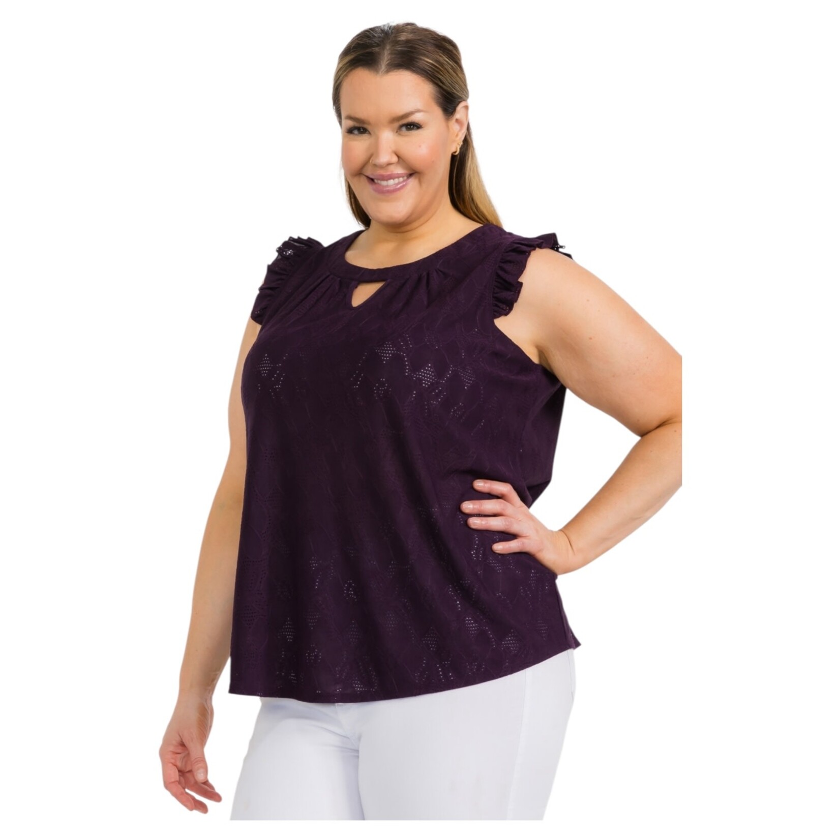 PERSEPTION PERSEPTION PLUS SLEEVELESS KEYHOLE TOP TP-WM-744