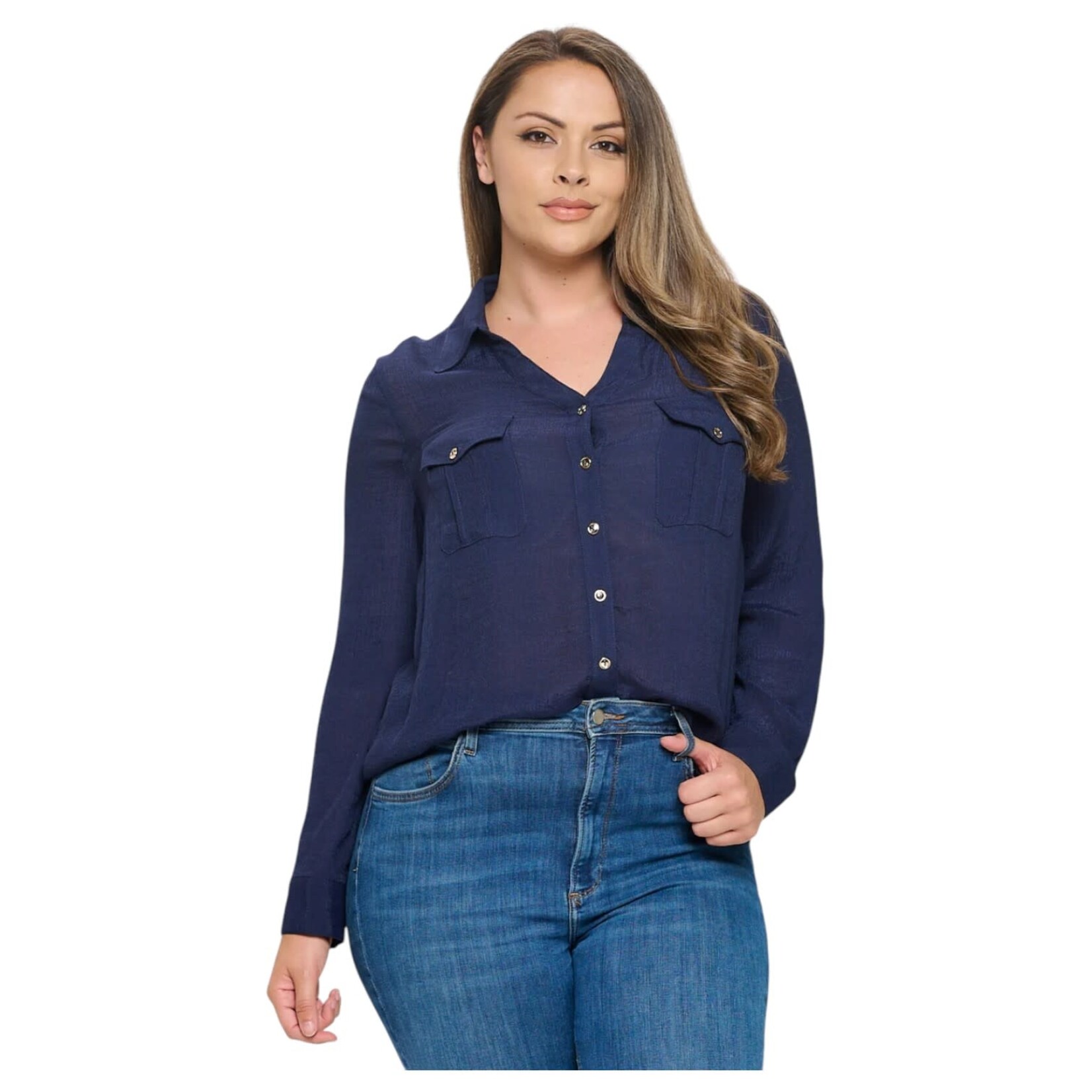 PERSEPTION PERSEPTION PLUS LONG SLEEVE BUTTON UP TOP TP-WM-549