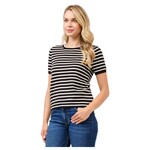 CIELO CIELO STRIPE SHORT SLEEVE SWEATER SW882