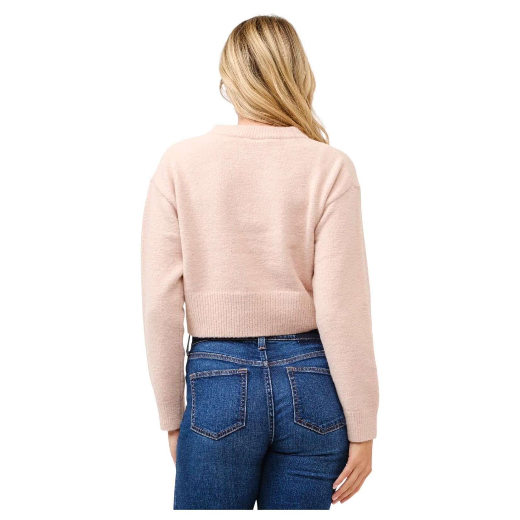 CIELO CIELO LONG SLEEVE PULL OVER CROPPED SWEATER  SW09