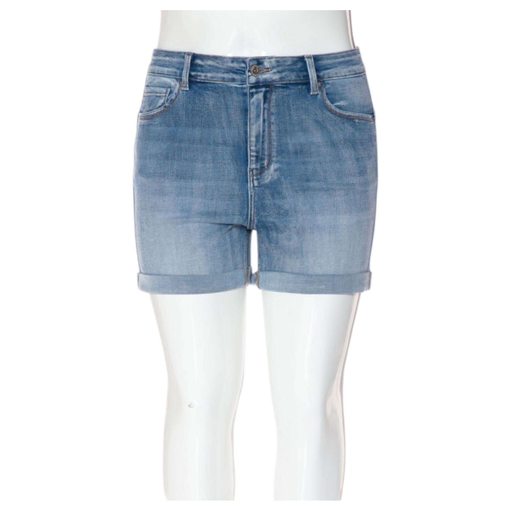 WAX JEANS WAX PLUS POTASSIUM WASH PUSH-UP BASIC ROLLED CUFF SHORTS 90387XL