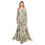 ONE THE LAND ONE THE LAND FLORAL LONG SLEEVE MAXI DRESS OL24A101