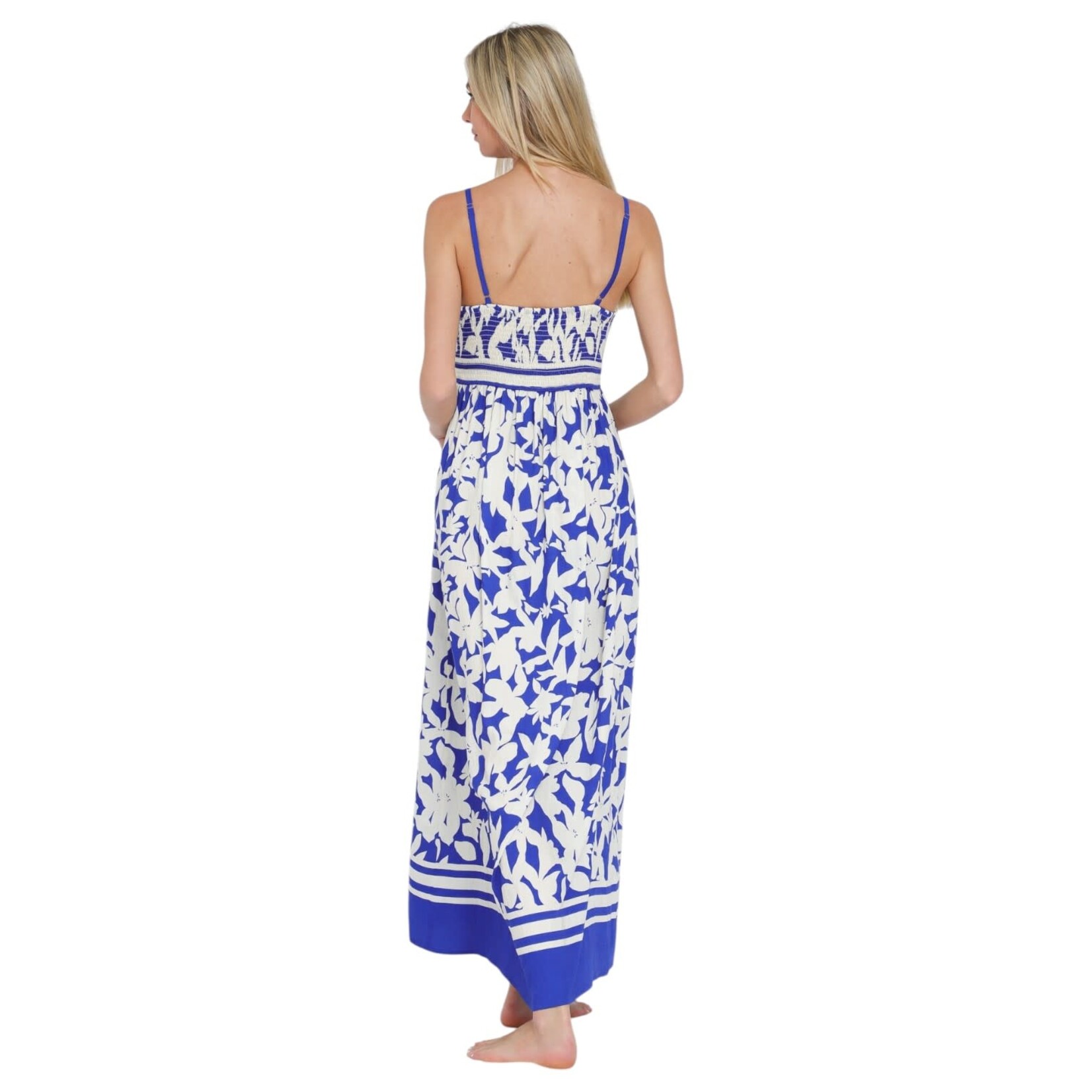 AAKAA AAKAA CAMI SMOCKED BACK MAXI DRESS DA31782K