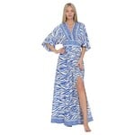 AAKAA AAKAA KIMONO SLEEVE ELASTIC WAIST MAXI DRESS DA31982H
