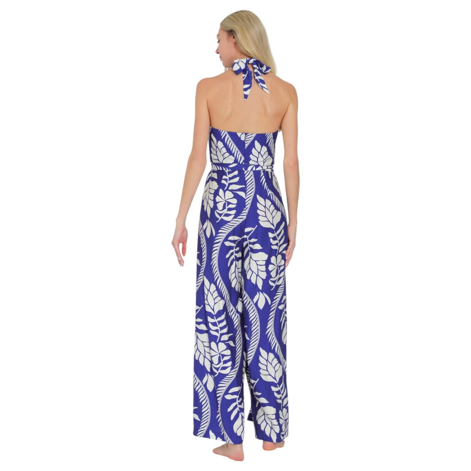 AAKAA AAKAA HALTER BELTED JUMPSUIT RA93160K