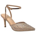SODA SODA MESH RHINESTONE CLOSED TOE HEEL NAREN