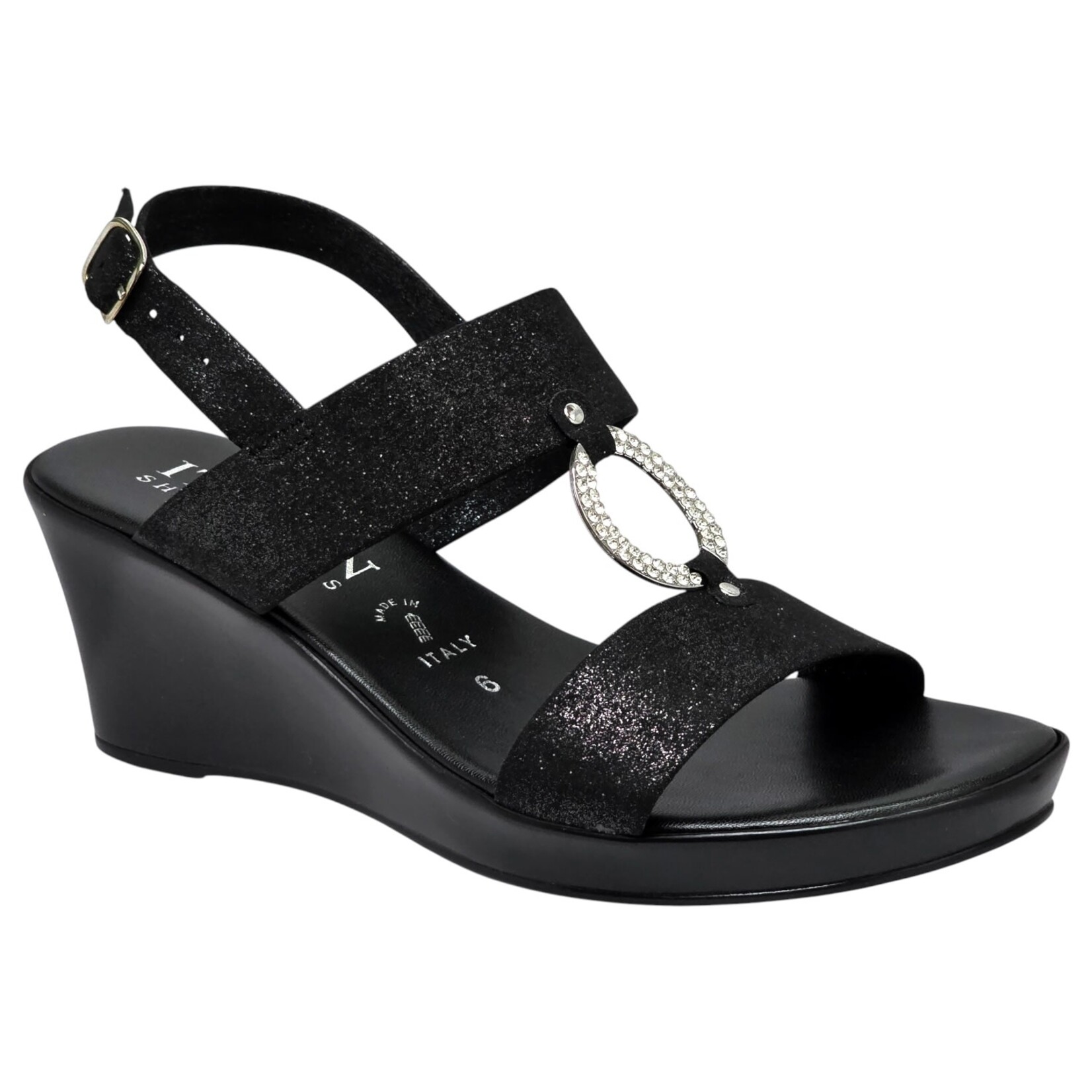 ITALIAN SHOEMAKERS ITALIAN DOUBLE BAND SLINGBACK WEDGE LONNA