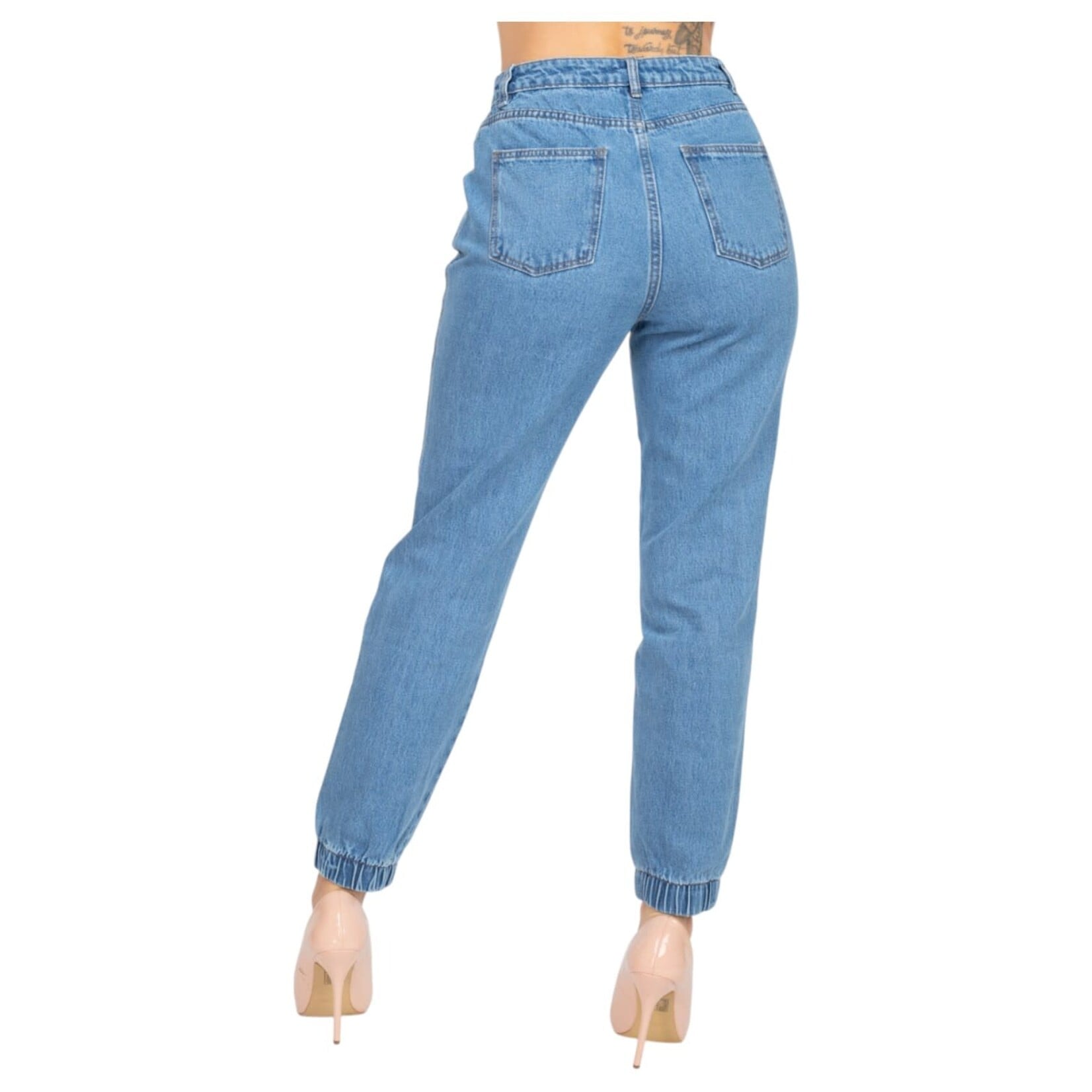 IRIS IRIS ELASTIC CUFF HIGH WAIST JEAN DBP0748